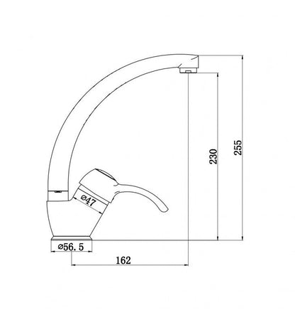 Grifo para lavabo con caño alto - Serie Distri en latón antiguo