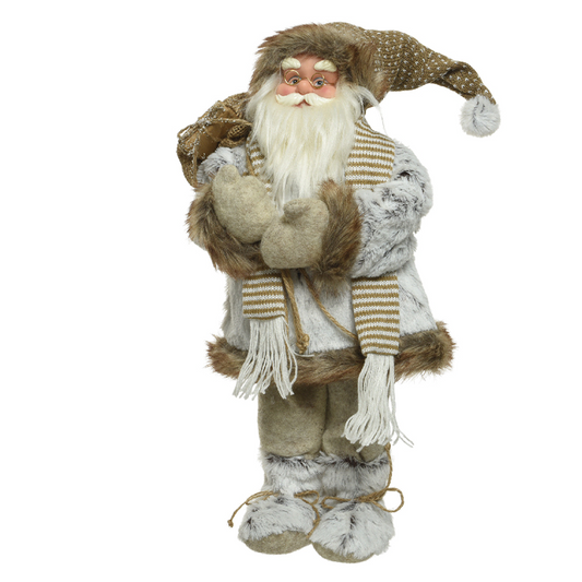 Gold Santa Claus puppet H 45 cm