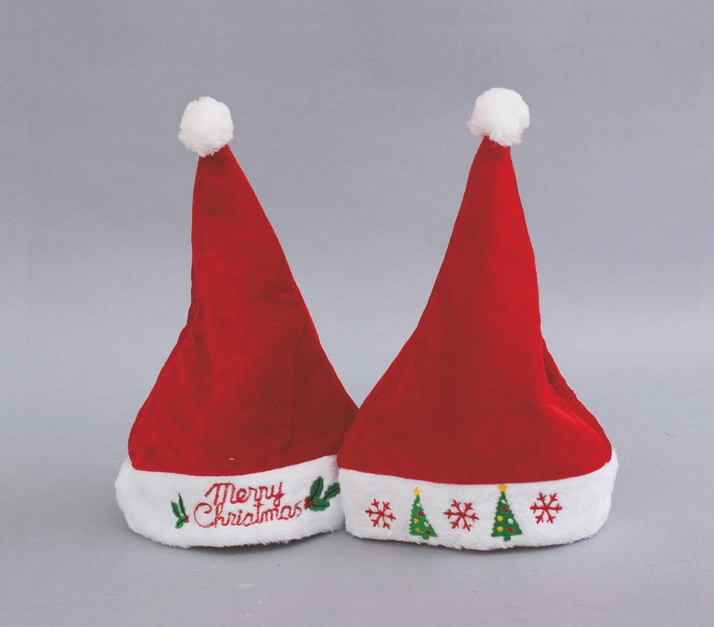 Feliz Navidad Gorro Rojo Cm.28X38H 2 Modelos Surtidos Decoración navideña