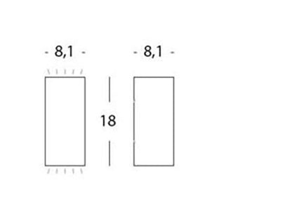 Wandleuchte 6W + 6W Led 4000K weiße Turmlinie