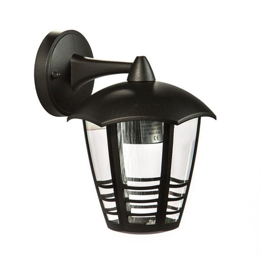 Outdoor wall lamp in aluminum Black ETNA DOWN 17x19,3x h23 cm