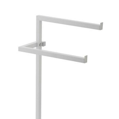 Full White glass towel stand