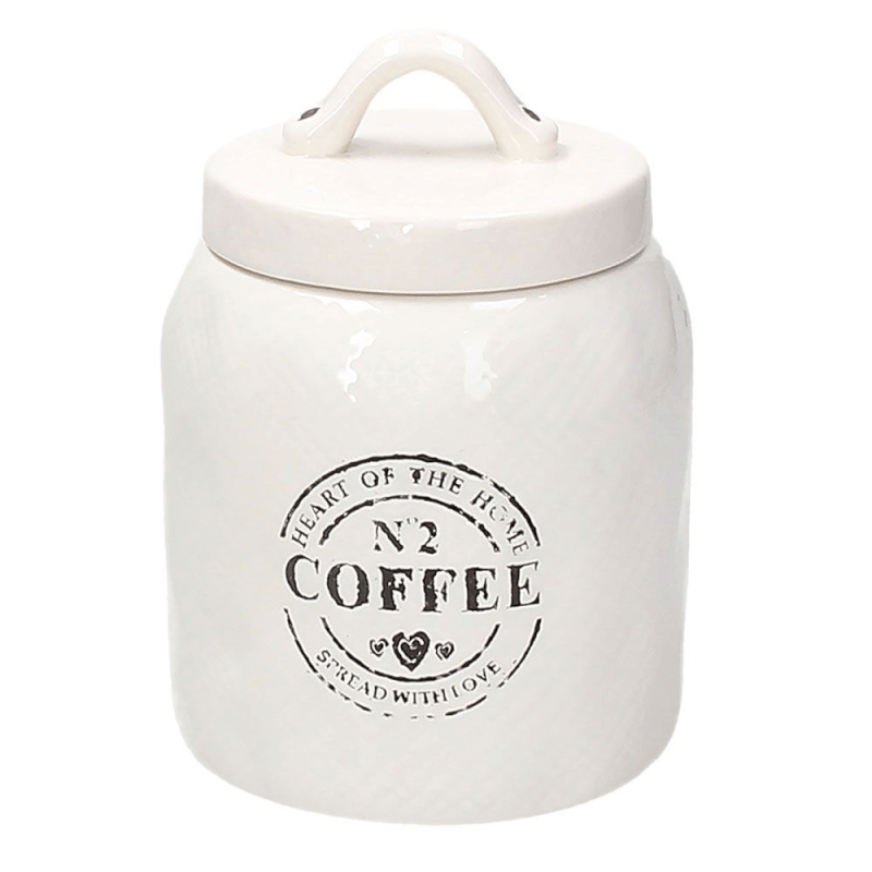 Coffee jar 720 cc cm in beige ceramic