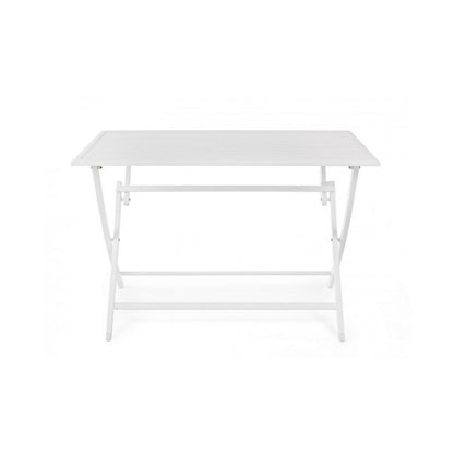 Mesa de exterior en aluminio Blanco ELIN 110x70x h71 cm