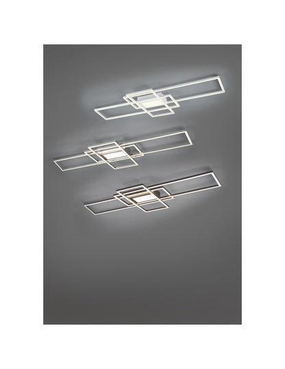 Plafoniera Irvine 3 Rettangoli Led 60w Bianco L105 cm Dimmerabile Trio Lighting