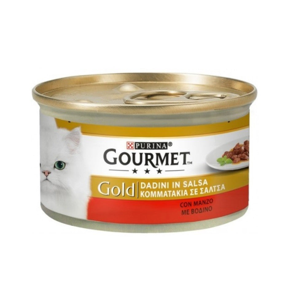 Gourmet Gold Chunks in Sauce mit Purina -Rindfleisch 85 Gramm