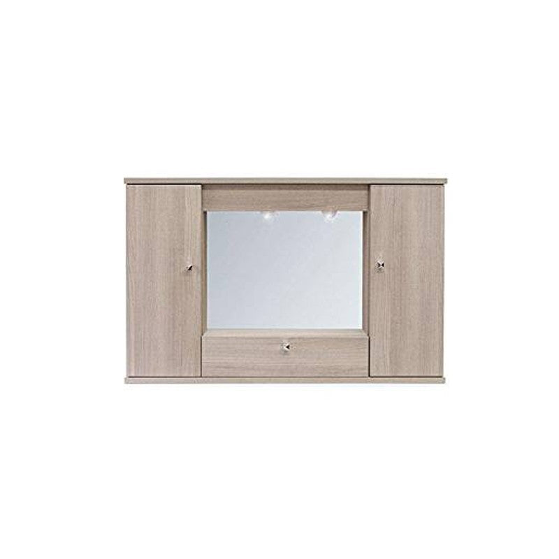 Mueble de baño con espejo Olmo de 2 puertas con solapa h.61x93x14 cm