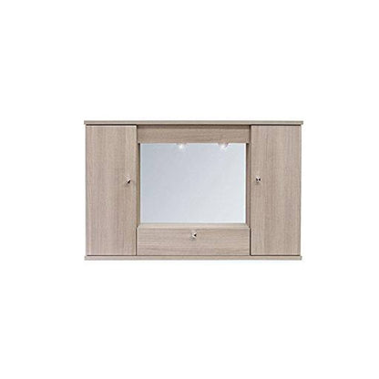 Mueble de baño con espejo Olmo de 2 puertas con solapa h.61x93x14 cm