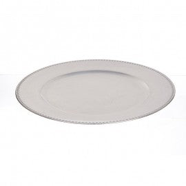 LEAF Silver Christmas placemat diameter 33x h1.7 cm