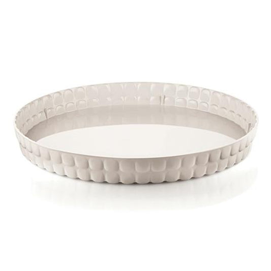 Tiffany milky white round tray diameter 35.6 cm.