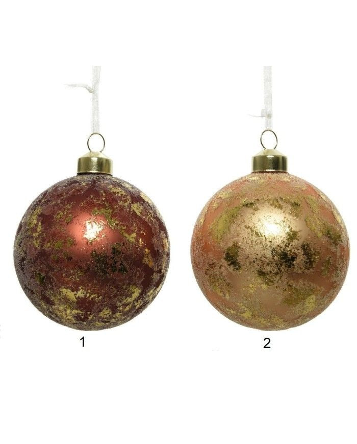 Christmas ball in brown gold assorted glass pcs 1 diam 8