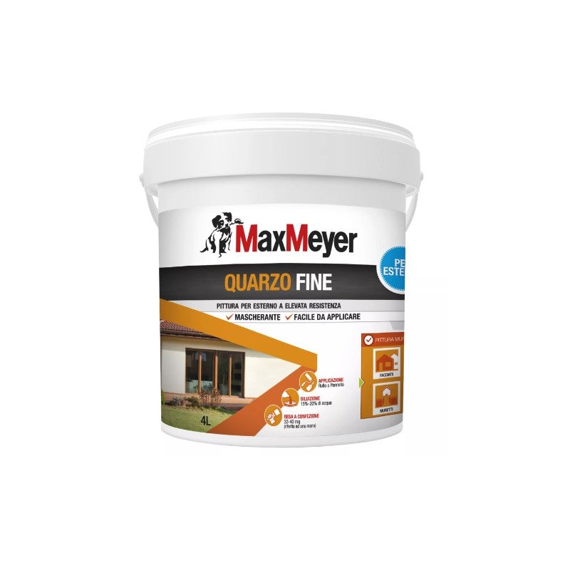 Max Meyer White Exterior Quartz Paint 4 Litres.