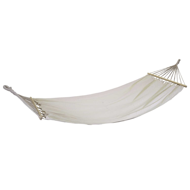 Beige fabric hammock with bag cm200x100