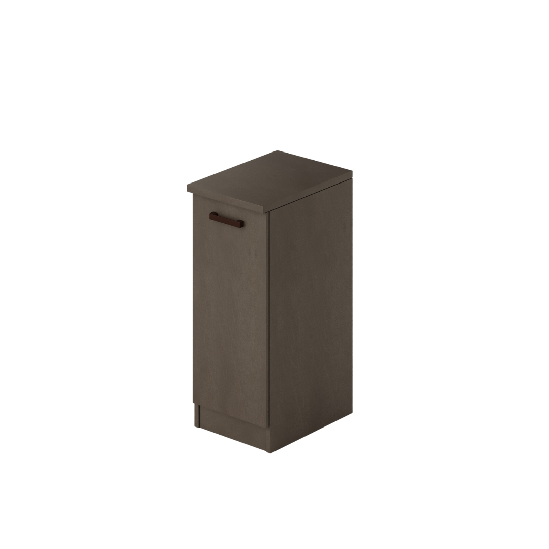 Basic laundry cabinet with 1 door in Mud color H85.5x36x50cm