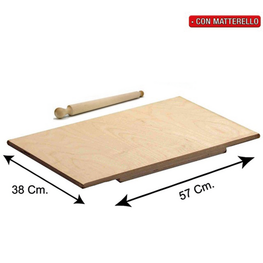 Pastry board with rolling pin