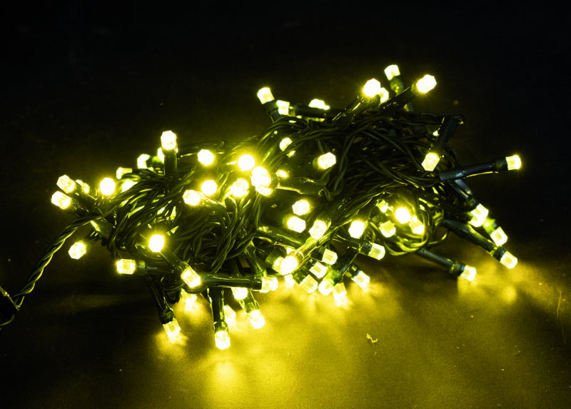 Cadena de luces navideñas para decoraciones exteriores, 500 LED oro