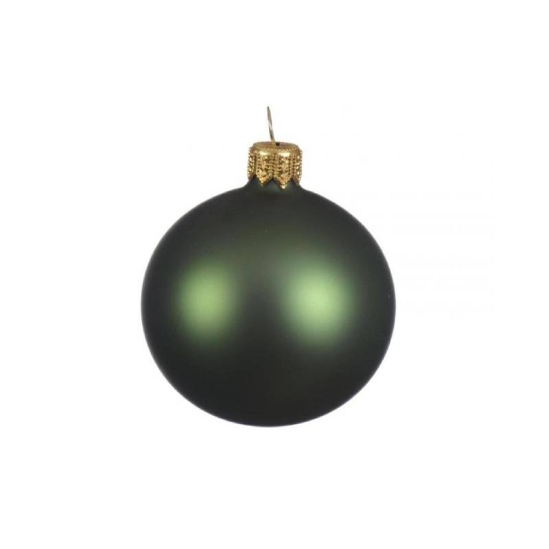 Decorative matt green Christmas ball diameter 15 cm