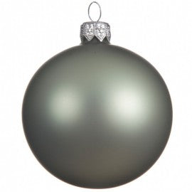 Christmas tree decoration Opaque light green glass ball 8 cm