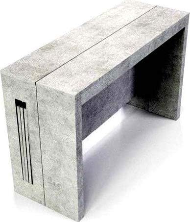 Transformable concrete console table