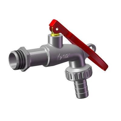 Rubber tap with safety lock