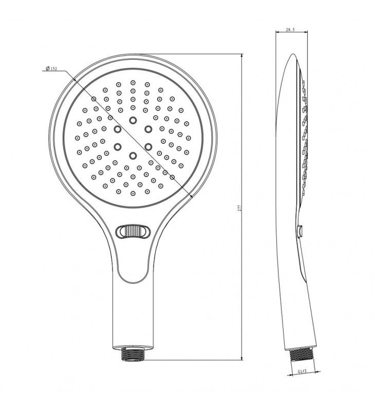 Hand Shower Series Circe 2 Jets Green with Water Saving