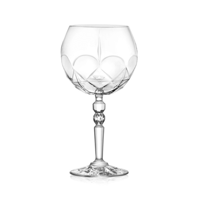 Set mit 6 Gin Tonic Gläsern aus transparentem Glas