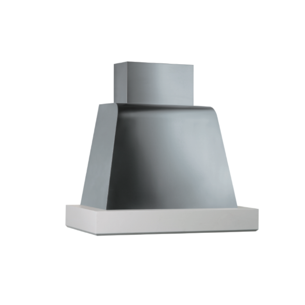 BRIO WOOD extractor hood in silver stainless steel and 90 cm wooden frame