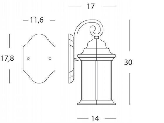 Untere Applikation E27 unhöfliche Rostlinie