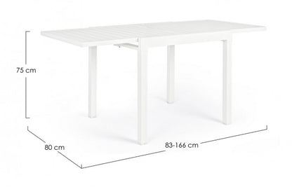 Powder Coated Aluminum Table 83-166x80 Bia Yk11