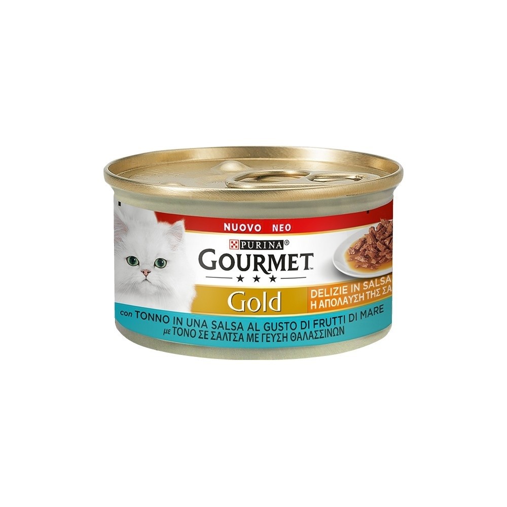 Gourmet Gold Delights in Soße mit Purina -Thunfisch 85 Gramm