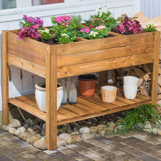 Apple flower box-vegetable garden