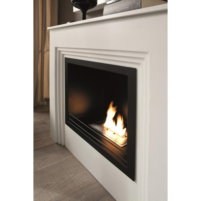 Modern White Bioethanol Floor Fireplace - 96 x 35 x 96 cm