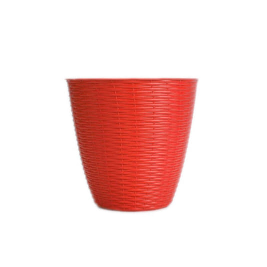 Straw pot holder D 29 X H 27 Cm Red