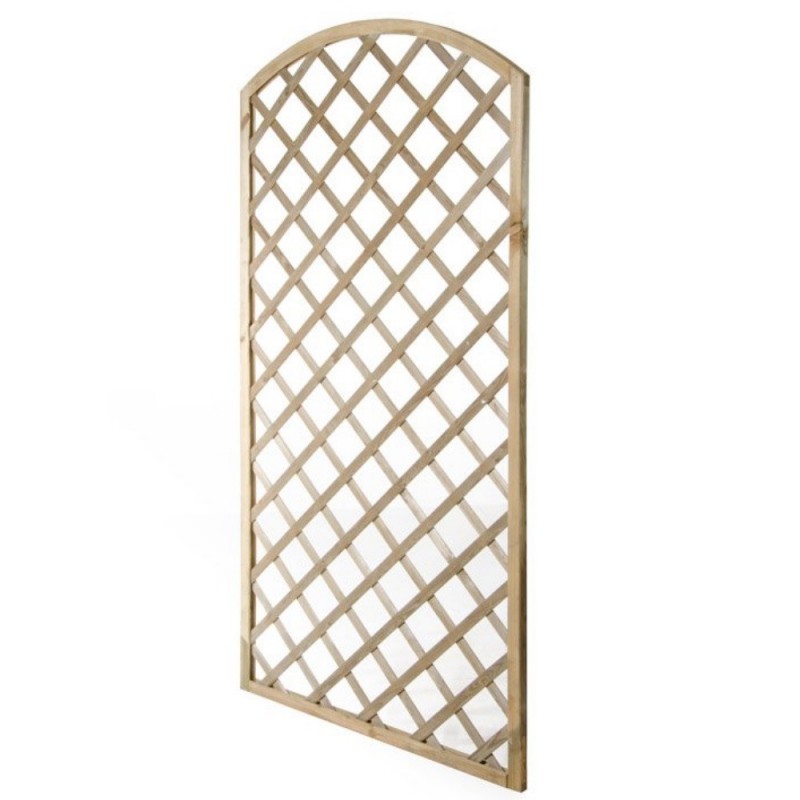 Rectangular Wooden Garden Grid 90x180 cm Arched Fence