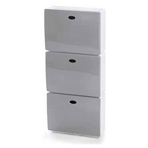 Domoliving shoe cabinet 6 pairs Tris Colors White and Gray