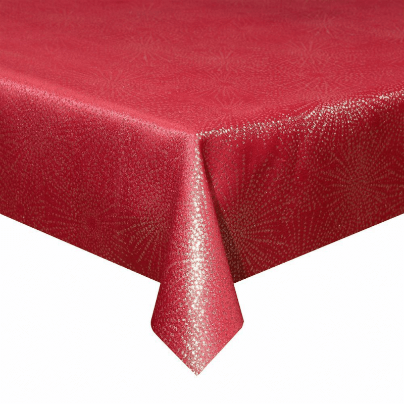 Stain-resistant Christmas tablecloth 150x300 cm Vega Red