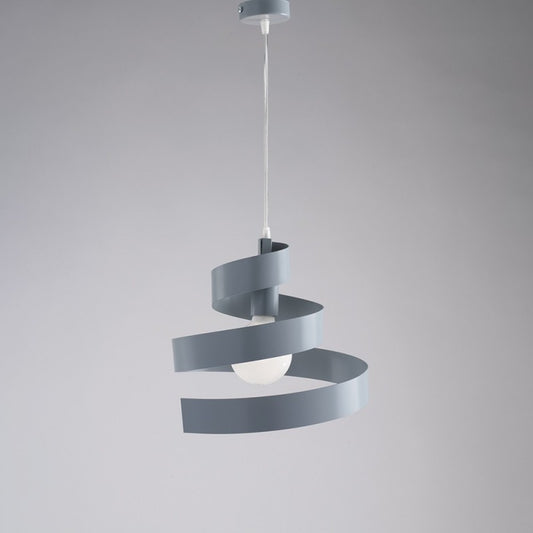 Suspension lamp in iron, one light Gray 30x h23 cm