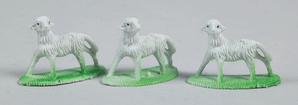 3 Sheep 6 cm in blister Christmas decoration