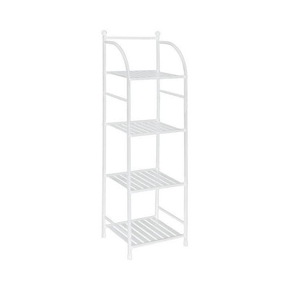 4-shelf shelf in white metal L 33.5 x H 116 x D 27.6