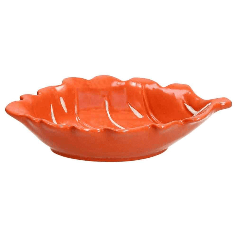 Cuenco de porcelana naranja Foglia 100 cc