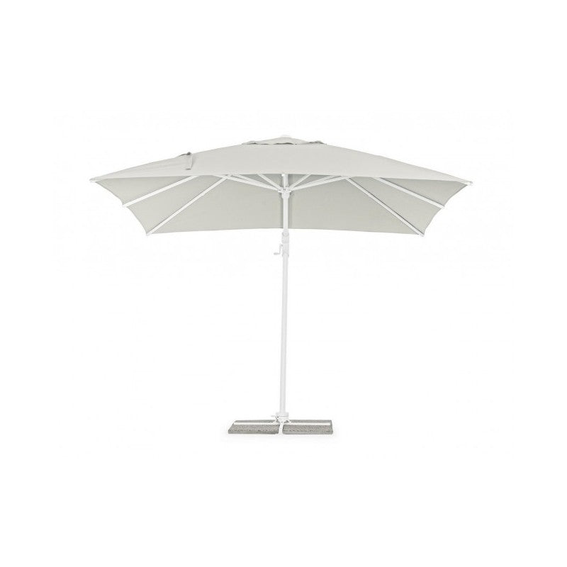 Eden umbrella with natural white-wood arm 3x3 m