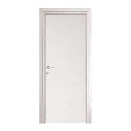 Puerta fresno/blanco, modelo Microtec, dimensiones 210x70 cm