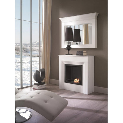 Modern White Bioethanol Floor Fireplace - 96 x 35 x 96 cm