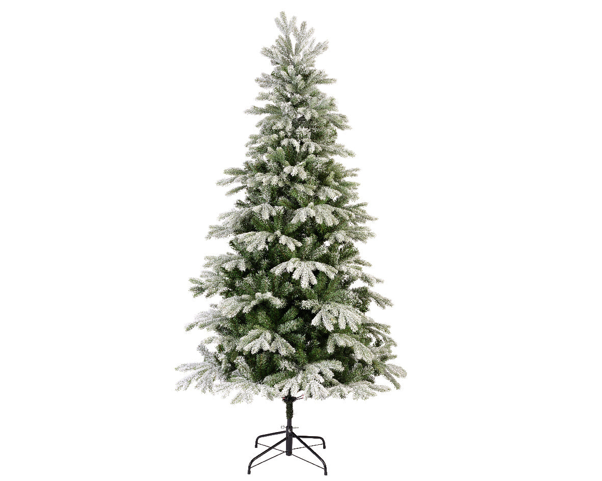 Árbol de Navidad en abeto glaseado de hielo H 180 Ø 108 cm