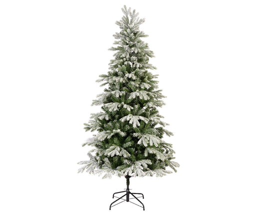 Weihnachtsbaum aus glasiertem Eis-Fichtenholz H 180 Ø 108 cm