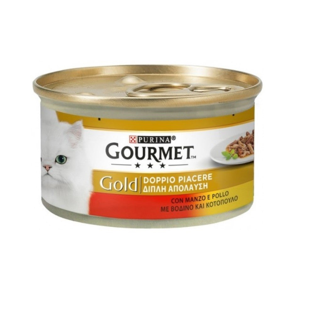 Gourmet Gold Double Pleasure mit Rind und Huhn Purina 85 Gramm