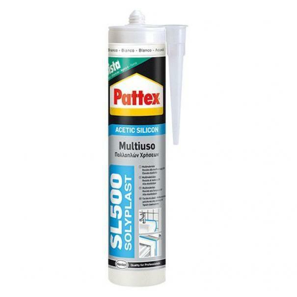 Solyplast transparenter Mehrzweck-Essigsilikon-Dichtstoff 300 ml, - Pattex.