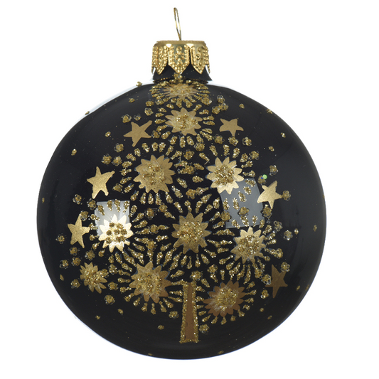 Bola de navidad Arbol color negro Ø8 cm