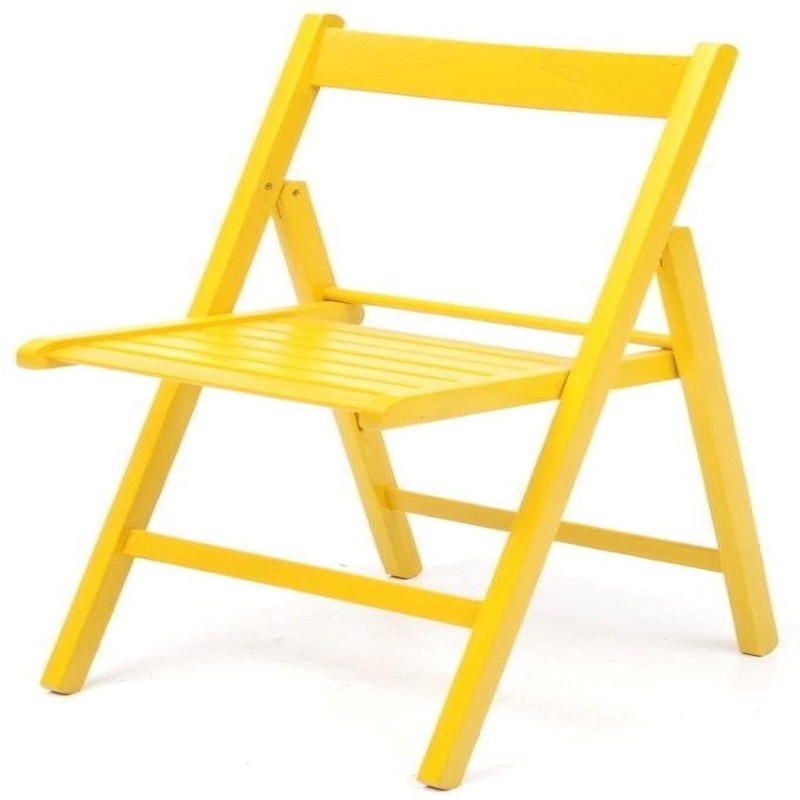 Folding chair in yellow beech wood