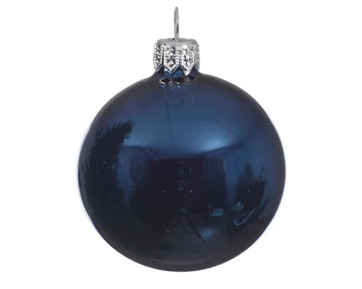 Pallina di Natale Blu Lucido 6 cm